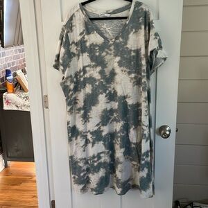 Tie dye tshirt dress